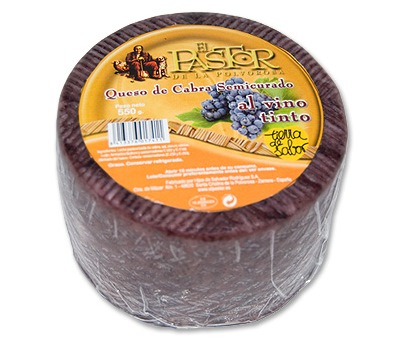 Queso de Cabra Semicurado vino tinto (Geitenkaas met rodewijn)